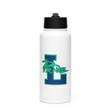 Stainless steel water bottle with a straw lid - Logo