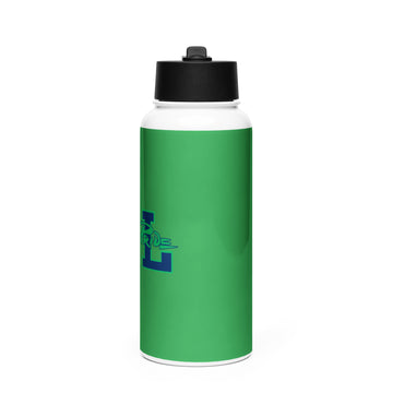 Stainless steel water bottle with a straw lid - Logo