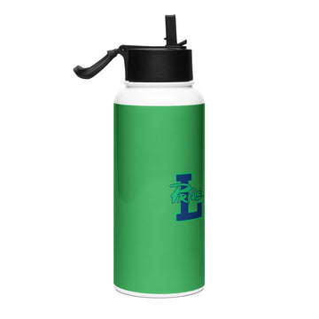 Stainless steel water bottle with a straw lid - Logo